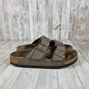Birkenstock Arizona Taupe Brown Leather Sandals EU 38 US 7 Narrow Women's